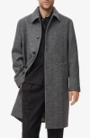 Mango Herringbone Coat In Gray