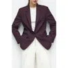 Mango Hidra Notch Lapel Jacket In Red