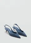 Mango High-heeled Denim Shoes Blue In Blue