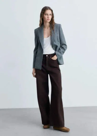 Mango High-rise Balloon Jeans Chocolate