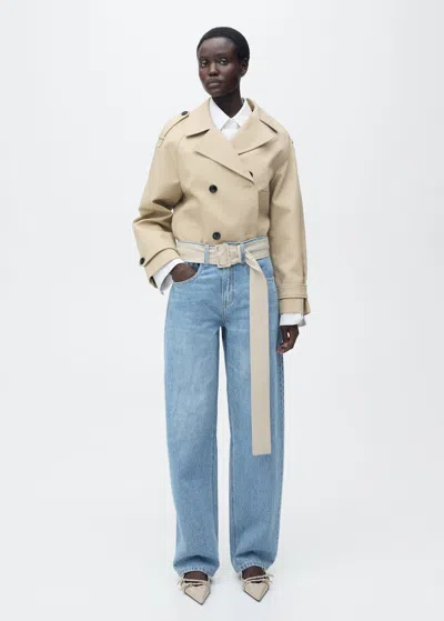Mango High-rise Balloon Jeans Medium Blue
