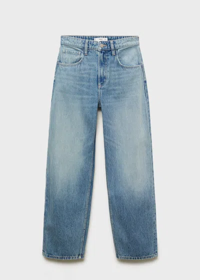 Mango Jean Balloon Taille Haute Bleu Moyen - Femme - 46 -  In Blue