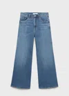 Mango High-rise Wideleg Jeans Medium Blue In Medium Blue