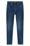 Mango High Waist Ankle Skinny Jeans In Blue