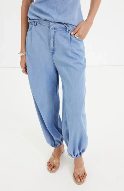 Mango High Waist Baggy Jeans In Blue