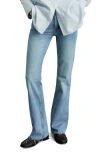 Mango High Waist Balloon Jeans In Blue