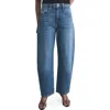 Mango High Waist Balloon Jeans In Blue