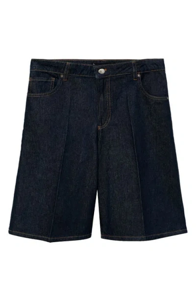 Mango High Waist Bermuda Denim Shorts