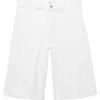 Mango High Waist Denim Bermuda Shorts