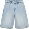 Mango Maddy High Waist Bermuda Denim Shorts In Blue
