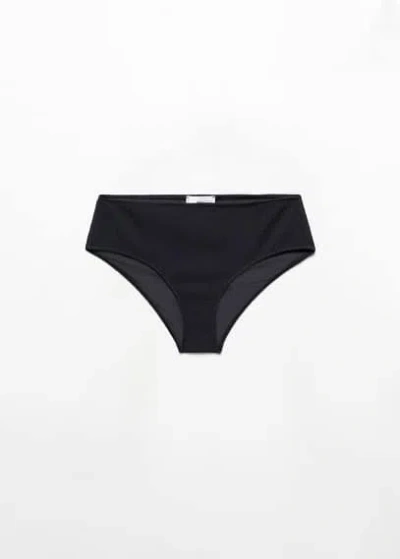 Mango Culotte Bikini Taille Haute In Noir