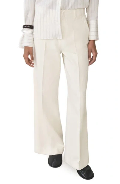 Mango High Waist Cotton Wide Leg Pants