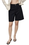 Mango High Waist Denim Bermuda Shorts