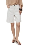Mango High Waist Denim Bermuda Shorts
