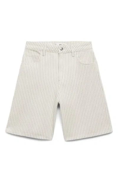 MANGO MANGO HIGH WAIST DENIM BERMUDA SHORTS