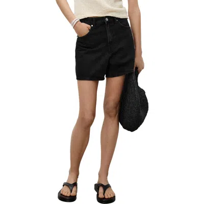 Mango High Waist Denim Shorts