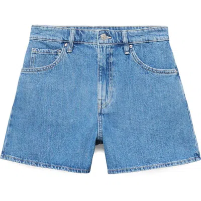 Mango High Waist Denim Shorts