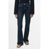 Mango High Waist Flare Leg Jeans In Dark Blue