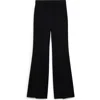 Mango High Waist Flare Pants In Black
