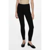 Mango High Waist Leggings In Black