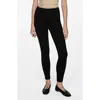 Mango High Waist Leggings In Black