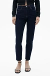 Mango High Waist Mom Jeans In Open Blue