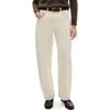 Mango High Waist Straight Leg Corduroy Jeans In Off White