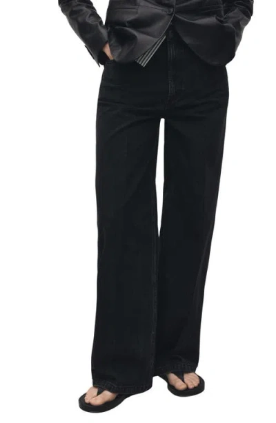 Mango High Waist Straight Leg Jeans
