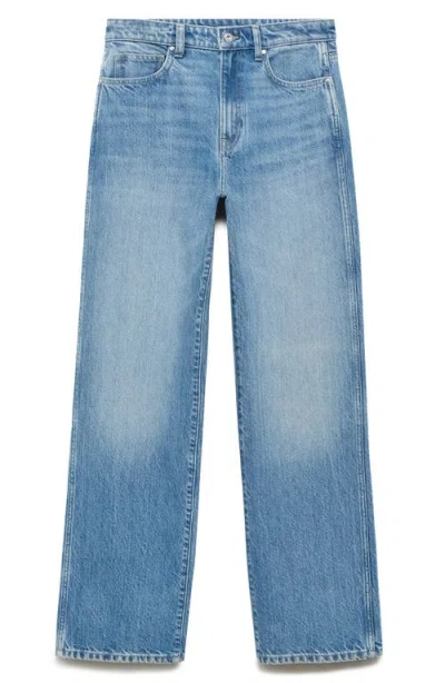Mango High Waist Straight Leg Jeans In Multi