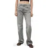 Mango High Waist Straight Leg Jeans In Denim Grey
