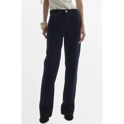 Mango Brigitte High Waist Wide Leg Jeans In Open Blue