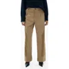 Mango High Waist Straight Leg Pants With Contrast Panels In Beige