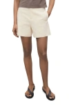 Mango High Waist Straight Shorts In Nude