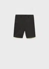 Mango Bermuda Shorts Dark Heather Grey In Dark Heather Grey