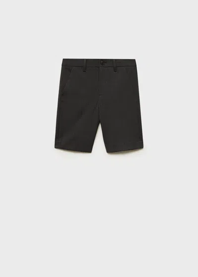 Mango Kids' Bermuda Shorts Dark Heather Grey