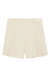 Mango High Waist Tailored Shorts In White