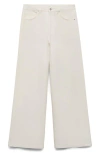 Mango High Waist Wide Leg Jeans In Neutral