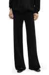 MANGO MANGO HIGH WAIST WIDE LEG KNIT PANTS