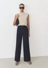 Mango High-waisted Wideleg Jeans Open Blue In Open Blue