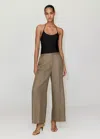 Mango High-waisted Lyocell Pants In Khaki