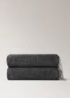 Mango Home 100% Cashmere Double Face Blanket Grey