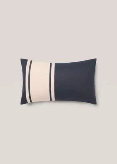 Mango Home 100% Cotton Striped Cushion Cover 30x50cm Night Blue