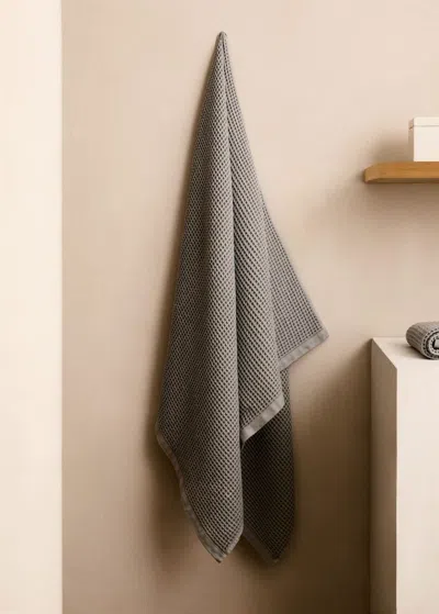 Mango Home 100% Cotton Waffle Bath Towel 90x150cm Gris - Home - 90x150cm -