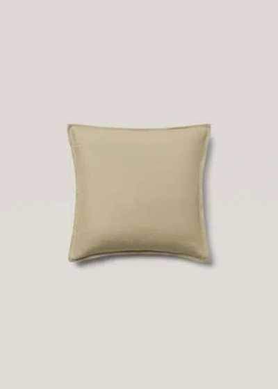 Mango Home 100% Linen Cushion Case 45x45cm Olive Green In Neutral