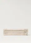 Mango Home Camino Table Linen Jacquard Floral Pointilla Sand