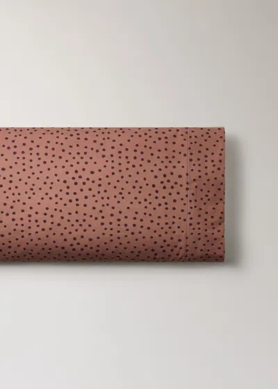 Mango Home 200 Thread Count Cotton Percale Pillowcase With Polka Dot Print 45x110 Cm Burnt Orange