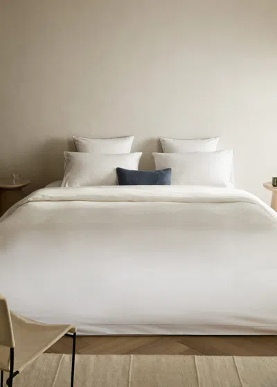 Mango Home Housse De Couette En Percale De Coton 200 Fils Pour Lit 150/160 Cm Blanc - Home - Lit 150/160 Cm - M