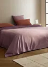 Mango Home Housse De Couette Percale De Coton 200 Fils Overlock Contraste Lit 200 Cm Prune - Home - Lit 200 Cm 