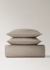 Mango Home 300 Threads Count Cotton Percale Duvet Cover Single Bed Medium Brown
