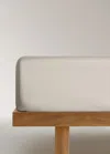 Mango Home 500-thread Percale Cotton Fitted Sheet King Bed Beige